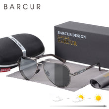 Load image into Gallery viewer, BARCUR Photochromic Polarized Sun glasses for Men Sunglasses Fishing Hiking Eyewear Oculos Gafas De Sol
