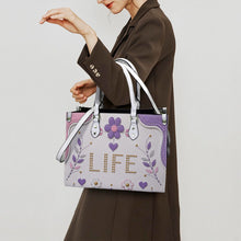 Load image into Gallery viewer, Purple Life Pu Leather Handbag Large Model 1747)
