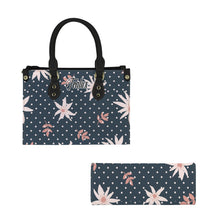 Load image into Gallery viewer, Polka Dots Flower Frenzy PU Leather Handbag-Small (Model 1747)
