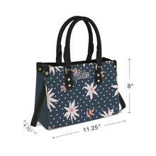 Load image into Gallery viewer, Polka Dots Flower Frenzy PU Leather Handbag-Small (Model 1747)
