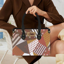 Load image into Gallery viewer, Patch Number 4 PU Leather Handbag-Small (Model 1747)
