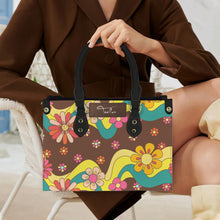 Load image into Gallery viewer, rainbow flowers PU Leather Handbag-Small (Model 1747)
