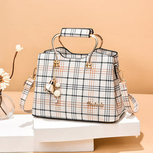 Load image into Gallery viewer, Checkered Design Women's Bag - Satchel Portable Shoulder Crossbody Handbag
