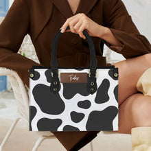 Load image into Gallery viewer, Cow Print 1 PU Leather Handbag-Small (Model 1747)
