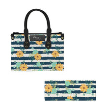 Load image into Gallery viewer, yellow flow flowers PU Leather Handbag-Small (Model 1747)
