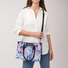 Load image into Gallery viewer, Big White Flower Bed PU Leather Handbag-Small (Model 1747)
