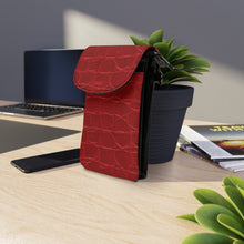 Load image into Gallery viewer, Vintage Red 8 Small Cell Phone Wallet
