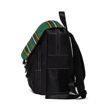 Load image into Gallery viewer, Green Plaid Unisex Casual Shoulder Backpack
