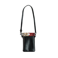 Load image into Gallery viewer, Burgundy Patch Small Cell Phone Wallet
