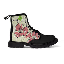 Load image into Gallery viewer, Wild Pink Flower Women's/Youth Canvas Boots
