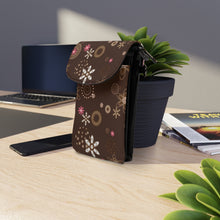 Load image into Gallery viewer, Brown Garden Small Cell Phone Wallet
