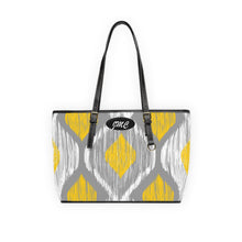 Load image into Gallery viewer, Big Yellow Gray PU Leather Shoulder Bag
