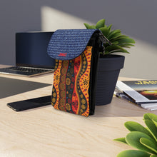 Load image into Gallery viewer, Blue Vintage Love Small Cell Phone Wallet
