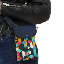 Load image into Gallery viewer, Dark Blue Bongalo Small Cell Phone Wallet
