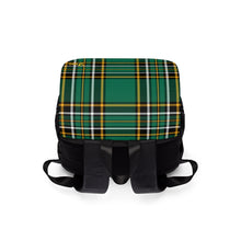 Load image into Gallery viewer, Green Plaid Unisex Casual Shoulder Backpack
