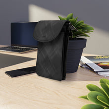 Load image into Gallery viewer, Black Scuffle Small Cell Phone Wallet
