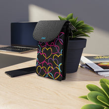 Load image into Gallery viewer, Blue Heart Small Cell Phone Wallet
