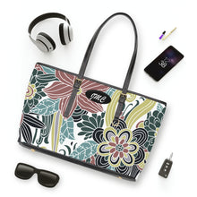 Load image into Gallery viewer, 3D Flower Bank Purple 2 PU Leather Shoulder Bag
