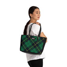 Load image into Gallery viewer, Green Plaid 2 PU Leather Shoulder Bag
