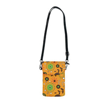 Load image into Gallery viewer, Orange Flower Garden Small Cell Phone Wallet
