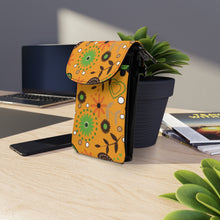 Load image into Gallery viewer, Orange Flower Garden Small Cell Phone Wallet

