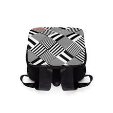 Load image into Gallery viewer, Black Construct Unisex Casual Shoulder Backpack
