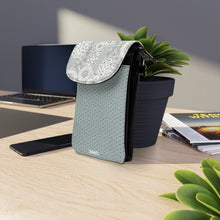Load image into Gallery viewer, Gray Flowers Small Cell Phone Wallet

