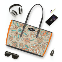 Load image into Gallery viewer, Gray Flower 3 PU Leather Shoulder Bag
