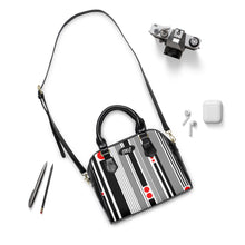 Load image into Gallery viewer, Red Dot And Stripes Shoulder Handbag
