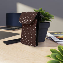 Load image into Gallery viewer, Traveling Brown Dots Small Cell Phone Wallet
