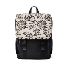 Load image into Gallery viewer, Black Flower Unisex Casual Shoulder Backpack
