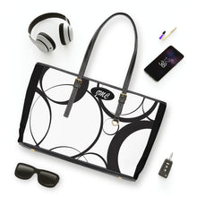 Load image into Gallery viewer, Two Tone Circle PU Leather Shoulder Bag
