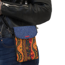 Load image into Gallery viewer, Blue Vintage Love Small Cell Phone Wallet
