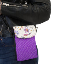 Load image into Gallery viewer, One Purple Flower Small Cell Phone Wallet
