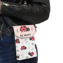 Load image into Gallery viewer, Walking Lady Bug Small Cell Phone Wallet
