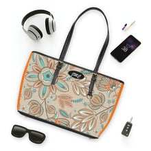 Load image into Gallery viewer, Gray Flower 3 PU Leather Shoulder Bag
