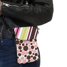 Load image into Gallery viewer, Big Polka Pink Small Cell Phone Wallet
