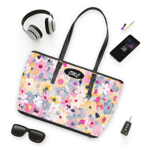 Load image into Gallery viewer, Pasty Pink Flowers PU Leather Shoulder Bag
