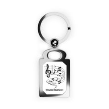 Load image into Gallery viewer, Crazy About Music Rectangle Photo Keyring
