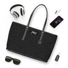Load image into Gallery viewer, Black Vintage Flower PU Leather Shoulder Bag

