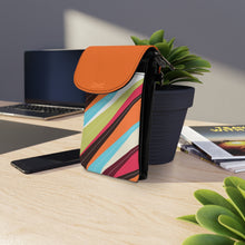 Load image into Gallery viewer, Orange Flag Small Cell Phone Wallet
