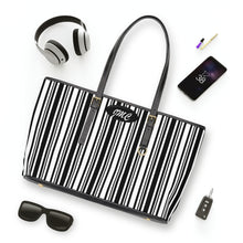 Load image into Gallery viewer, White Striped PU Leather Shoulder Bag
