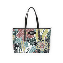 Load image into Gallery viewer, 3D Flower Bank Purple 2 PU Leather Shoulder Bag
