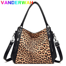 Load image into Gallery viewer, Women's Leopard Bag Luxury Shoulder Crossbody Casual Tote Designer Female Shopper Handbag Large Capacity Messenger Work Ins Sac
