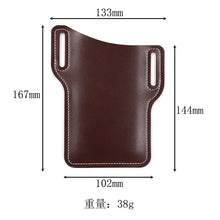 Load image into Gallery viewer, Men Phone Case Holster Cellphone Loop Holster Belt Waist Bag Props Leather Purse Phone Wallet Running Pouch Travel Camping Bags
