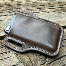 Load image into Gallery viewer, Men Phone Case Holster Cellphone Loop Holster Belt Waist Bag Props Leather Purse Phone Wallet Running Pouch Travel Camping Bags
