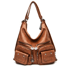 Load image into Gallery viewer, Large Backpack Multifunction Women Backpacks Leather School Bags For Teenage Girls Shoulder Bag Ladies Travel Backpack mochilas
