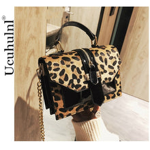 Load image into Gallery viewer, Leopard Print Small Flap Bags Women Bag Over Shoulder Luxury Handbags Women Bags Designer Lady Leather Plush Messenger Bag
