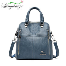 Load image into Gallery viewer, LANYIBAIGE New Women Backpack Multifunction Bags Designer High Quality Leather Women Crossbody Bag  School Bags Travel Backpacks
