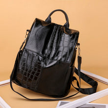 Load image into Gallery viewer, Female Backpacks PU leather Women Rucksack Large Capacity School College Bags Anti-theft Travel Backpack big Shoulder Bags black

